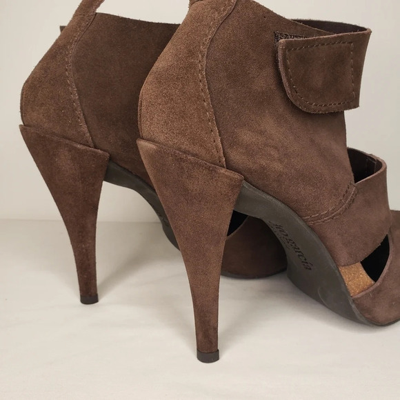 Pedro Garcia Platform Leather Peep Toe Crossover Brown (Size 40.5) - Picture 5 of 17